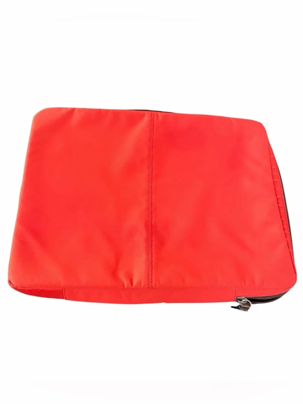 Coach Red Nylon Briefcase with Dark Brown Trim and Too Handle